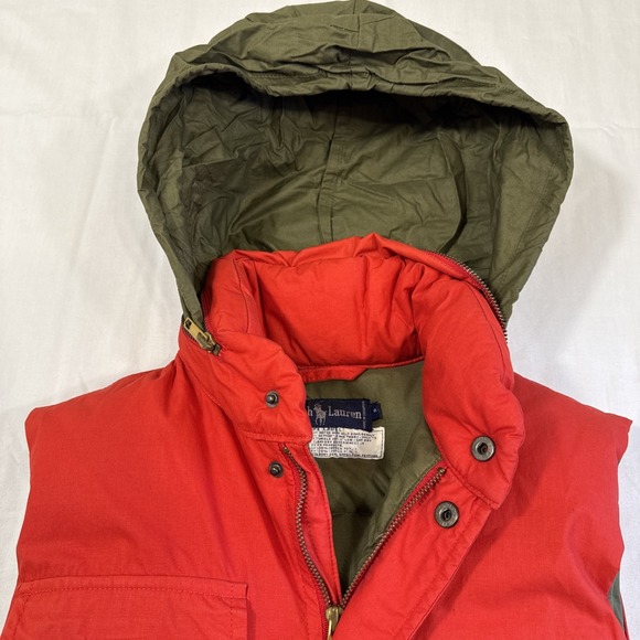 VEST DOWN HUNTING Vintage MENS SMALL Polo Ralph Lauren Hunting FLAP POCKET 1983 - Picture 11 of 12